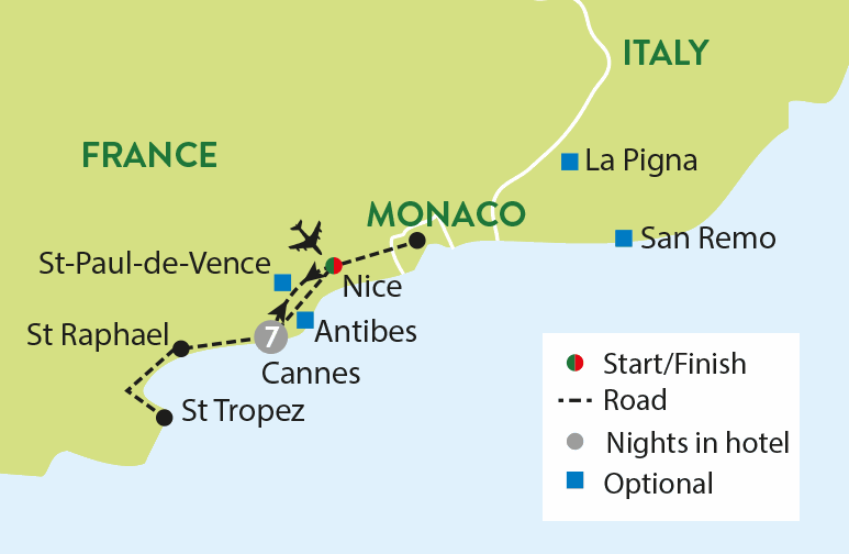tour map french riviera