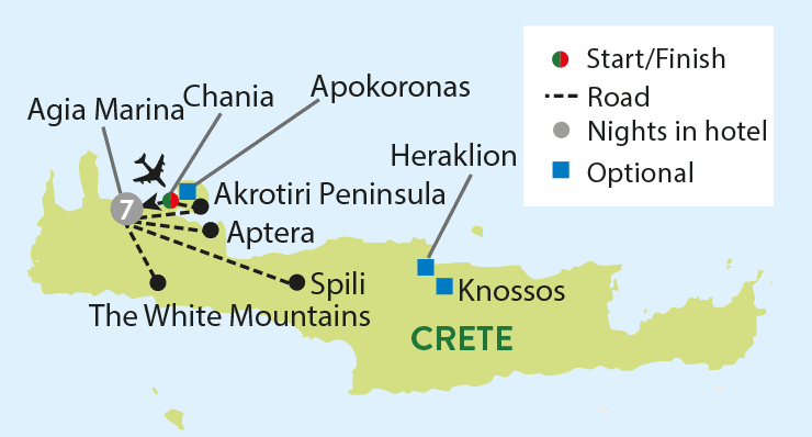 tour map wildflowers of crete