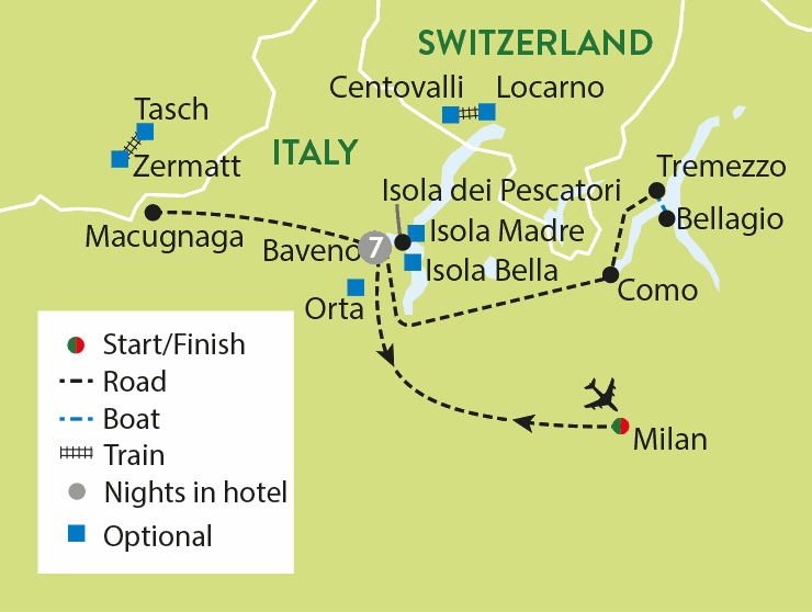 map maggiore lake tour