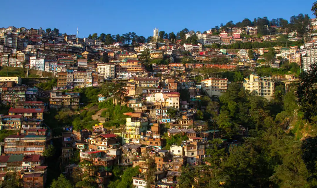 A panoramic view of Shimla, India