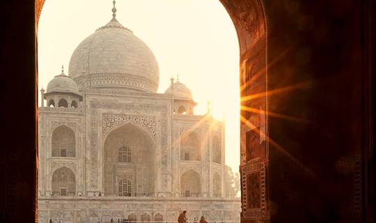 Sunrise at the Taj Mahal, India