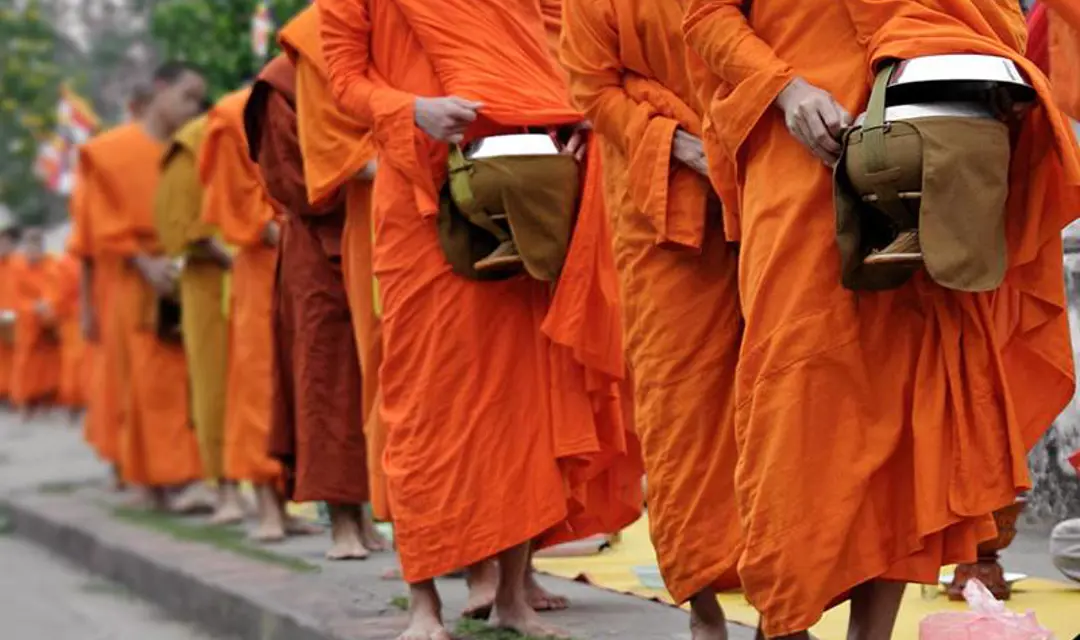 Buddhist Alms giving ceremony