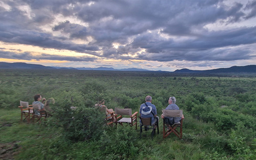 Watching the sunset in Samburu National Park