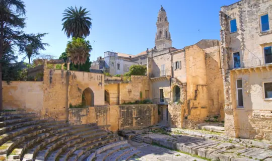 Roman theatre. Lecce. Puglia. Italy.