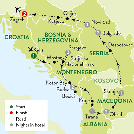 baltics tour map