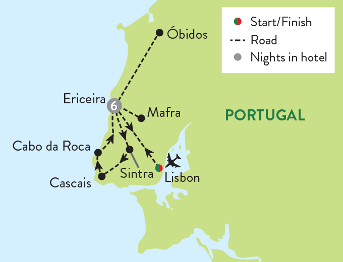Christmas On The Lisbon Coast tour map