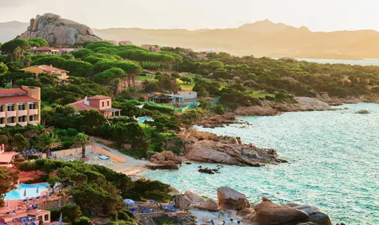 Sardinia holidays - the coastline and Baja Sardinia