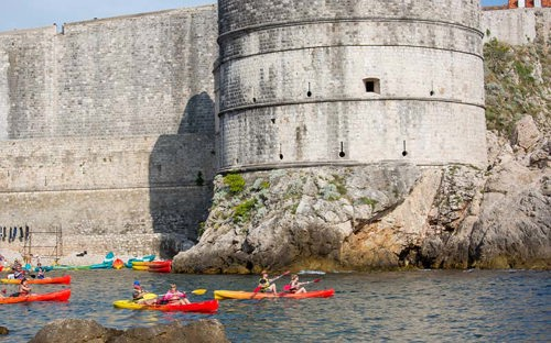 Penny Smith Kayaking in Dubrovnik
