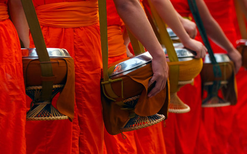 Alms-giving ceremony, Luang Prabang, Laos