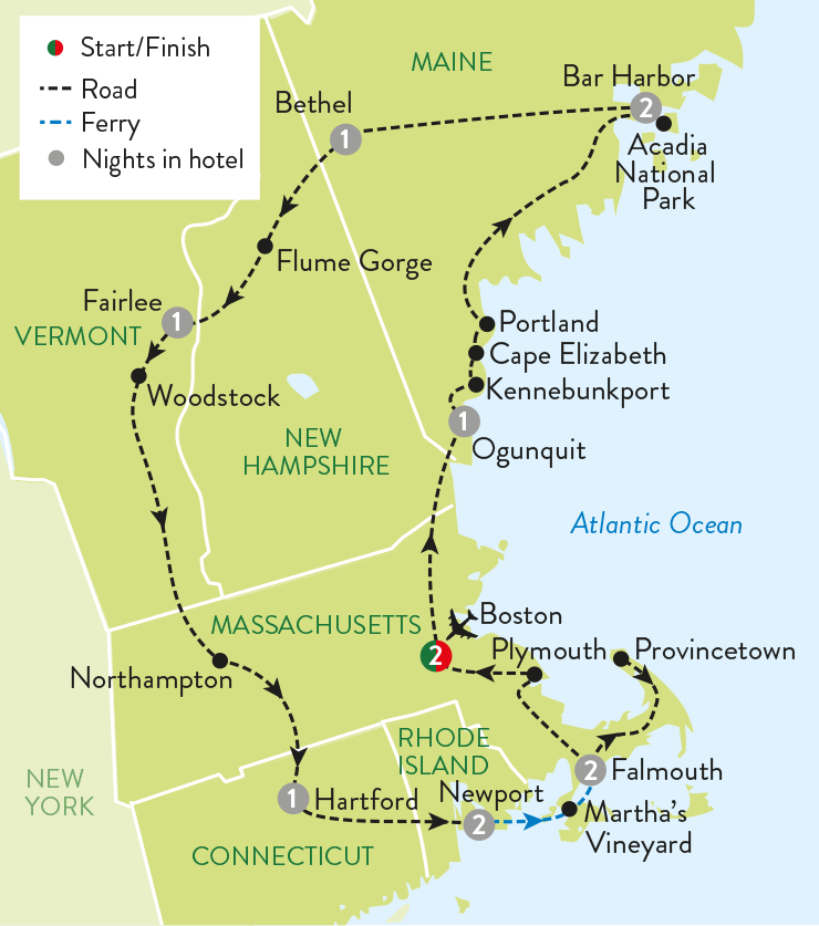 New England escorted tour East Coast USA