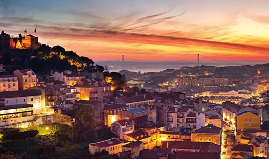 Lisbon in the evening