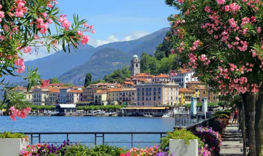 Bellagio village on lake of como italy