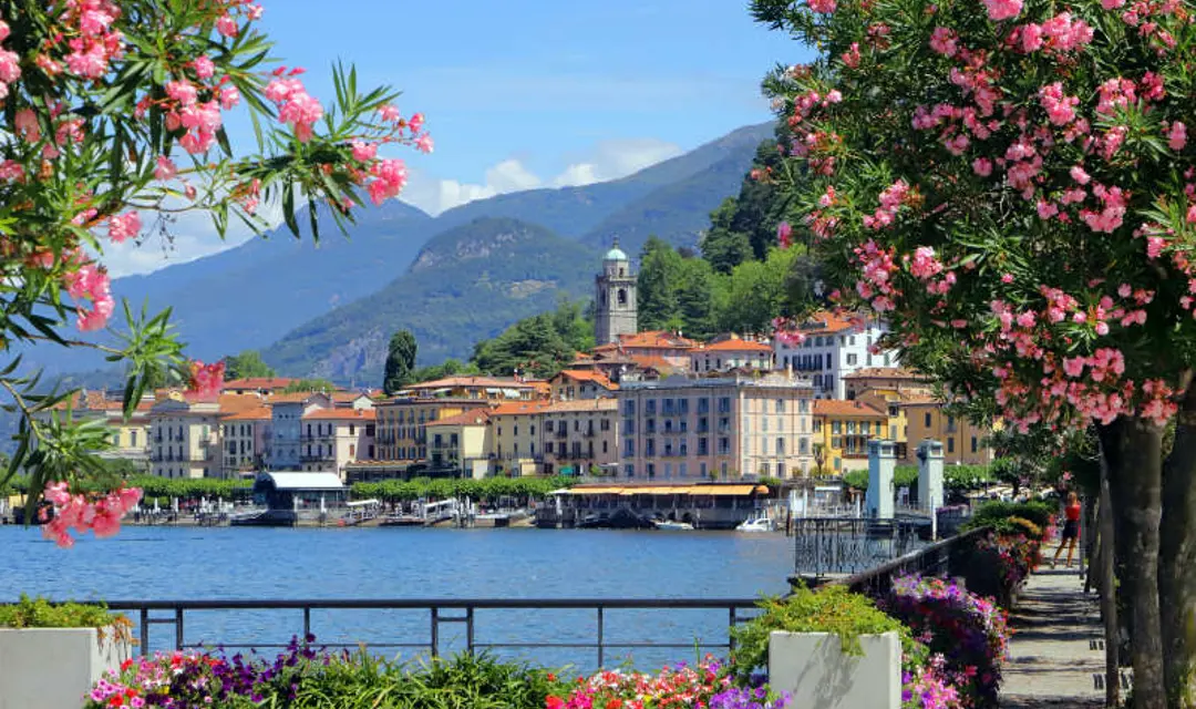 Bellagio village on lake of como italy