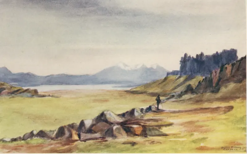 TS_RGS_Iceland_At Thingvellir facing the Lögberg. Illustration from Across Iceland- the land of frost and fire by Olive Murray Chapman 1930_800x500.png