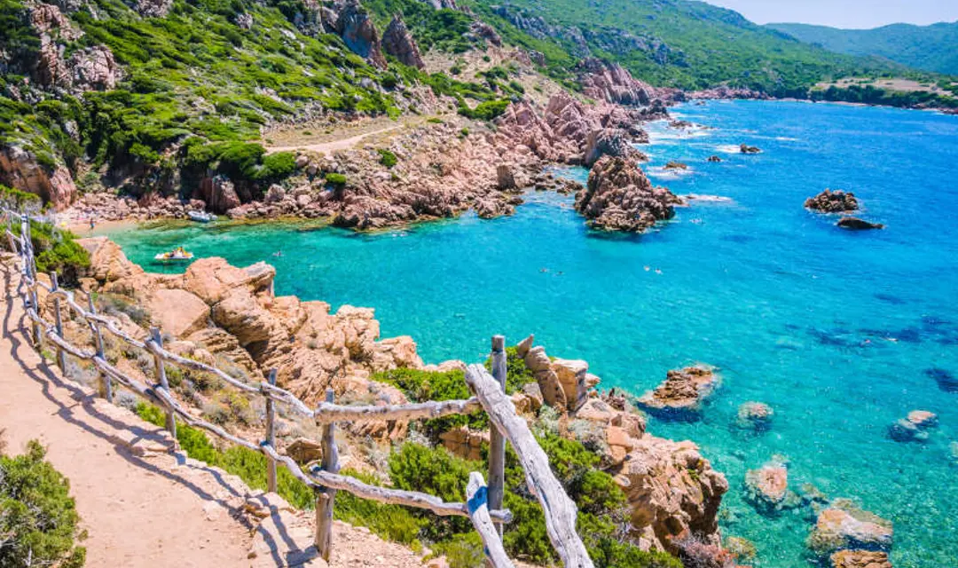 Stony walk path in Costa Paradiso, Sardinia, Italy