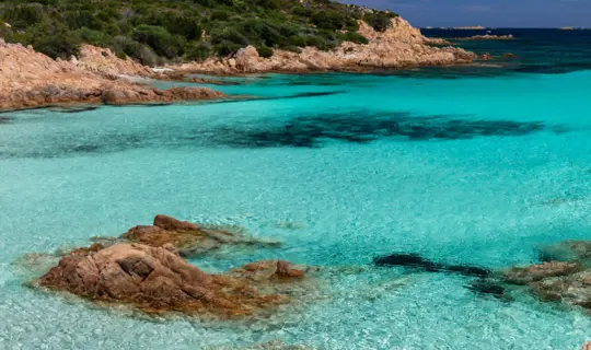 Emerald sea in the Principe beach,Olbia, Arzachena