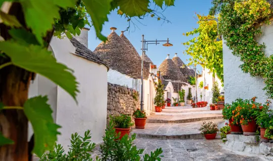 View of Alberobello, Puglia, Italy