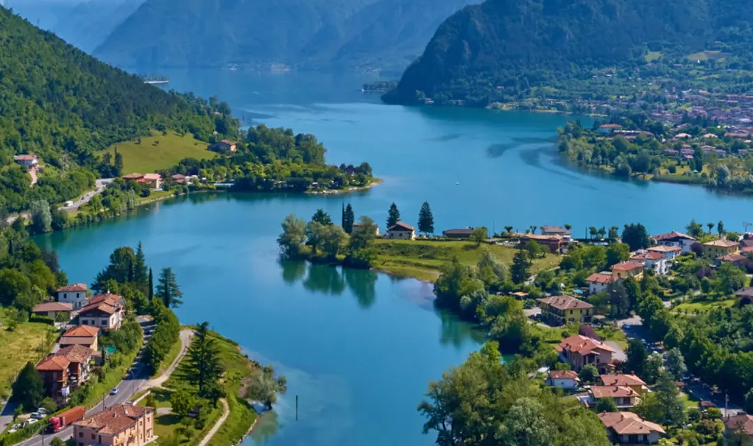 A stunning view of one of Lake Idro - included in our Italian Lakes Tours