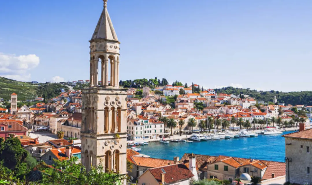 A view of the rooftops in Hvar - Croatian islands