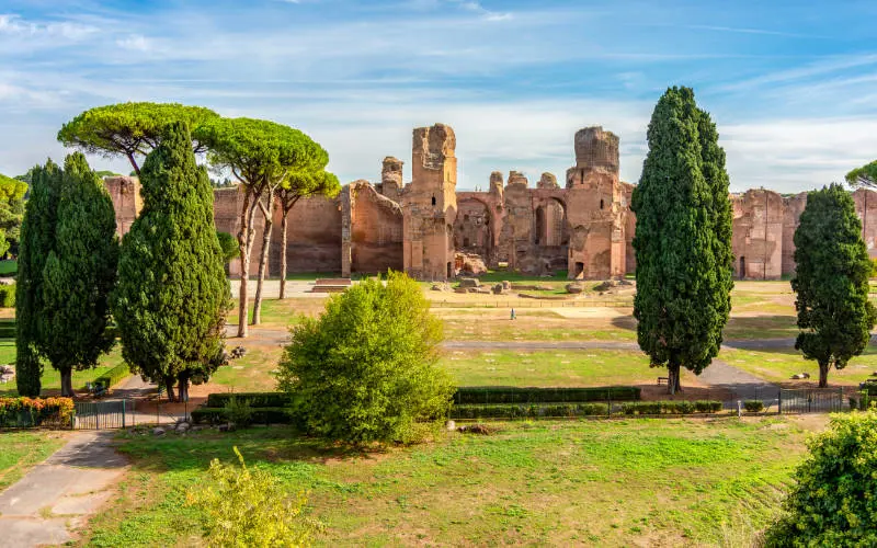 Roman ruins – the Baths of Caracalla in Rome