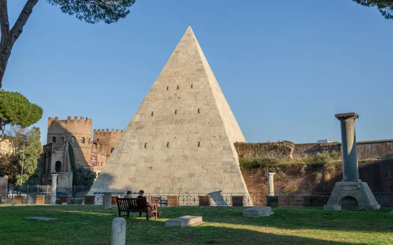 The Pyramid of Cestius in Rome