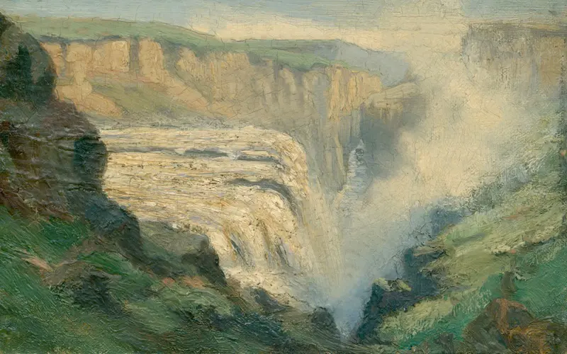 TS_RGS_Iceland_Gulfoss Iceland. Oil painting by F.H. Sikes 1913-800x500.jpg