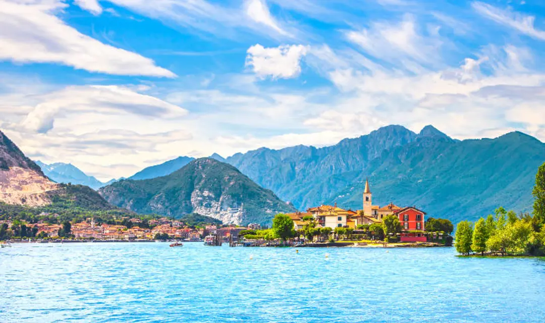 Isola dei Pescatori, fisherman island in Maggiore lake, Borromean Islands, Stresa Piedmont Italy, Europe.