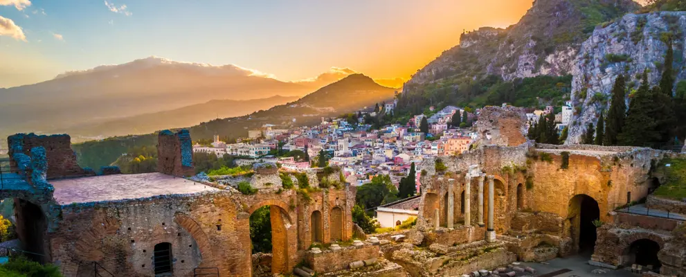 Ruins of Taormina - a must-visit location on holiday in Sicily 