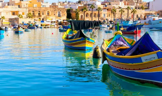 Marsaxlokk boat in the river