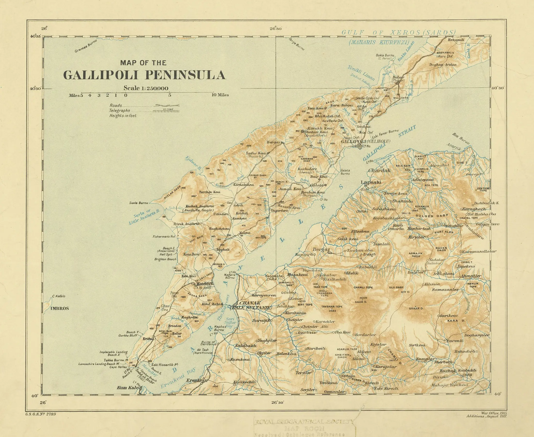 TS_Istanbul-Athens_RGS_'Map of the Gellipoli Peninsula.' London War Office, 1917.jpg