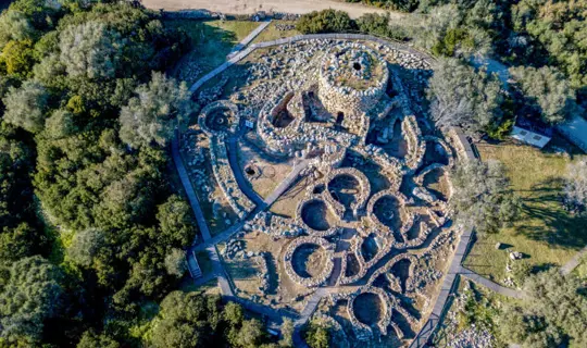 Sardinia holidays - a birdseye view of Nuragic archaeology in Arzachena